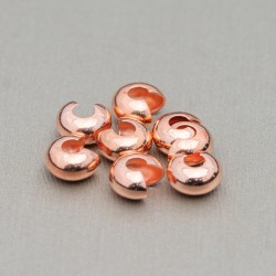 CRIMP COVER 4mm Rose Gold Plated - 10pcs CRIMP COVER 4mm Rose Gold Plated - 10pcs