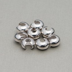 CRIMP COVER 4mm Stainless Steel 316L 10pcs CRIMP COVER 4mm Stainless Steel 316L 10pcs