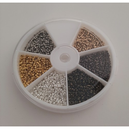 CRIMP BEAD 2mm Set 6 Colours 30g
