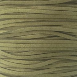 Artificial Suede Cord Olive Green Flat 3mm ( 10m spool ) Artificial Suede Cord Olive Green Flat 3mm ( 10m spool )