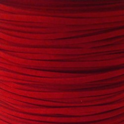 Artificial Suede Cord Red Flat 3mm ( 10m spool ) Artificial Suede Cord Red Flat 3mm ( 10m spool )
