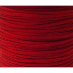 Artificial Suede Cord Red Flat 3mm ( 10m spool ) Artificial Suede Cord Red Flat 3mm ( 10m spool )