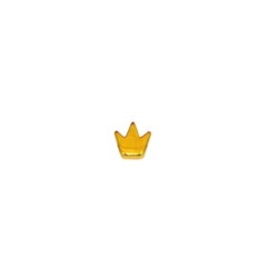 Heart  Bead Crown 8mm (Ø 1.6mm) Gold Plated Heart  Bead Crown 8mm (Ø 1.6mm) Gold Plated