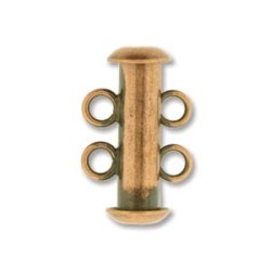 MAGNETIC CLASP 2-STRAND Copper Antique 16mm  MAGNETIC CLASP 2-STRAND Copper Antique 16mm