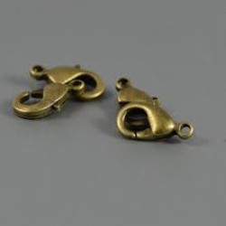 Brass Lobster Clasp Brass Antique Colour 12mm Brass Lobster Clasp Brass Antique Colour 12mm