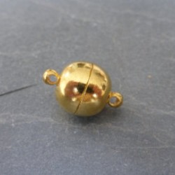 MAGNETIC CLASP ROUND Gold Colour 8mm  MAGNETIC CLASP ROUND Gold Colour 8mm
