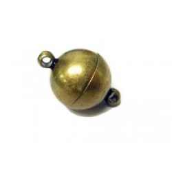 MAGNETIC MINI CLASP ROUND Brass Antique 4mm  MAGNETIC MINI CLASP ROUND Brass Antique 4mm