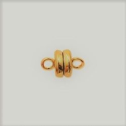 MAGNETIC CLASP ROUND GOLD PLATED 6mm  MAGNETIC CLASP ROUND GOLD PLATED 6mm