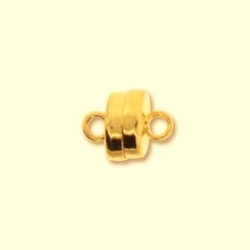 MAGNETIC CLASP ROUND GOLD PLATED 7mm  MAGNETIC CLASP ROUND GOLD PLATED 7mm