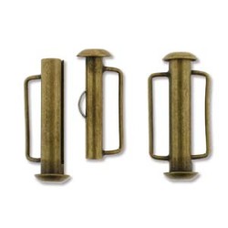 ANTIQUE BRASS SLIDE BAR CLASP 21.5MM ANTIQUE BRASS SLIDE BAR CLASP 21.5MM