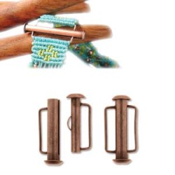 ANTIQUE COPPER SLIDE BAR CLASP 21.5MM ANTIQUE COPPER SLIDE BAR CLASP 21.5MM