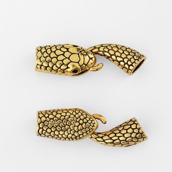 Metal Clasp "Snake Head" - golden colour Metal Clasp "Snake Head" - golden colour
