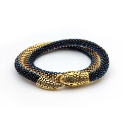 Metal Clasp "Snake Head" - golden colour Metal Clasp "Snake Head" - golden colour