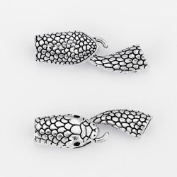 Metal Clasp "Snake Head" - silver colour Metal Clasp "Snake Head" - silver colour