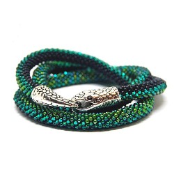 Metal Clasp "Snake Head" - silver colour Metal Clasp "Snake Head" - silver colour