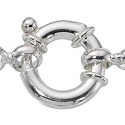SPRING RING CLASP 10 mm Rhodium Plated SPRING RING CLASP 10 mm Rhodium Plated
