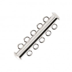 MAGNETIC CLASP 5-STRAND Rhodium Colour 31mm  MAGNETIC CLASP 5-STRAND Rhodium Colour 31mm