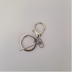 SPLIT RING 30 mm WITH CLASP RHODIUM COLOUR SPLIT RING 30 mm WITH CLASP RHODIUM COLOUR
