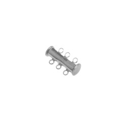 MAGNETIC CLASP 3-STRAND Rhodium Colour 20mm  MAGNETIC CLASP 3-STRAND Rhodium Colour 20mm