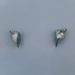 MAGNETIC CLASP Hearth Rhodium Colour 10Х15mm MAGNETIC CLASP Hearth Rhodium Colour 10Х15mm