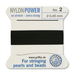 GRIFFIN NYLON BD CORD BLACK SIZE 2- 2M- 0.45MM Black GRIFFIN NYLON BD CORD BLACK SIZE 2- 2M- 0.45MM Black