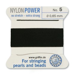 GRIFFIN NYLON BD CORD BLACK SIZE 5- 2M- 0.65MM GRIFFIN NYLON BD CORD BLACK SIZE 5- 2M- 0.65MM