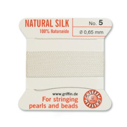 GRIFFIN SLK BD CORD WHITE SIZE 5- 2M- 0.65MM GRIFFIN SLK BD CORD WHITE SIZE 5- 2M- 0.65MM