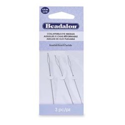 Beadalon Collapsible Eye Needles, 2.5 in (6.4 cm)-assorted,3 pcs Beadalon Collapsible Eye Needles, 2.5 in (6.4 cm)-assorted,3 pcs