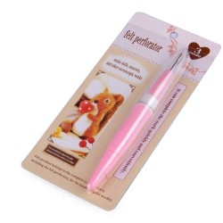 Felt Perforator Pen With 3 Needles/ Pink Felt Perforator Pen With 3 Needles/ Pink