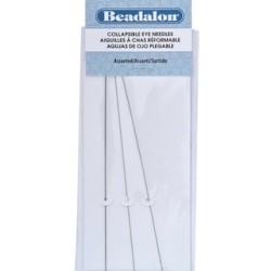 Beadalon Collapsible Eye Needles, 5 in (12.7 cm), assorted,3 pcs Beadalon Collapsible Eye Needles, 5 in (12.7 cm), assorted,3 pcs