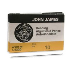 NEEDLES BEADING #10- JOHN JAMES- 25pcs NEEDLES BEADING #10- JOHN JAMES- 25pcs