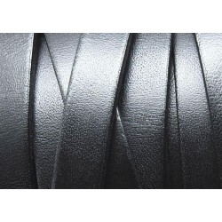 Flat Leather  10x1,5 mm Black Flat Leather  10x1,5 mm Black
