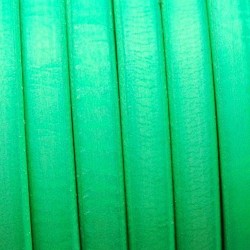 Leather  "REGALIZ" 10x6mm Fluorescent green Leather  "REGALIZ" 10x6mm Fluorescent green