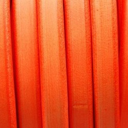 Leather  "REGALIZ" 10x6mm Fluorescent orange Leather  "REGALIZ" 10x6mm Fluorescent orange