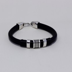 Leather  "REGALIZ" 10x6mm Black Leather  "REGALIZ" 10x6mm Black