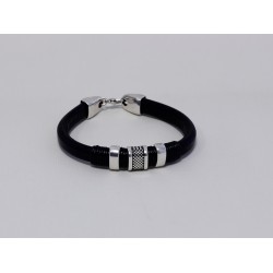 Leather  "REGALIZ" 10x6mm Black Leather  "REGALIZ" 10x6mm Black