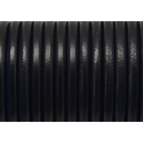 Кръгла кожа 5,0mm черна