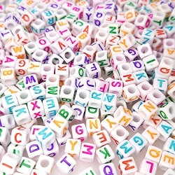 LETTER CUBES COLOUR ON WHITE LETTER CUBES COLOUR ON WHITE