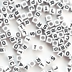 LETTER CUBES BLACK ON WHITE LETTER CUBES BLACK ON WHITE