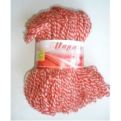 "Martenichki" yarn twisted white and red 100% acrylic - 150m / 100g "Martenichki" yarn twisted white and red 100% acrylic - 150m / 100g
