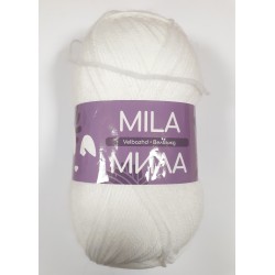 "Mila" yarn white 100% acrylic - 300m / 100g "Mila" yarn white 100% acrylic - 300m / 100g