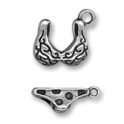 Swimsuit 16x12mm/15mm Antique Silver Swimsuit 16x12mm/15mm Antique Silver