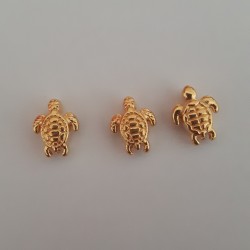 Turtle 9X7mm (Ø 1.2mm) Gold Plated Turtle 9X7mm (Ø 1.2mm) Gold Plated