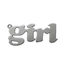 Girl Pendant 23x51mm Antique Silver Girl Pendant 23x51mm Antique Silver