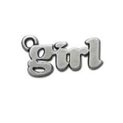 Girl Pendant  12x22mm Antique Silver Girl Pendant  12x22mm Antique Silver