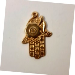 Hamsa Hand - Fatima 19x29mm Gold Plated Hamsa Hand - Fatima 19x29mm Gold Plated