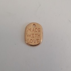 Logo "Made With Love" 8x11mm Gold Plated Logo "Made With Love" 8x11mm Gold Plated