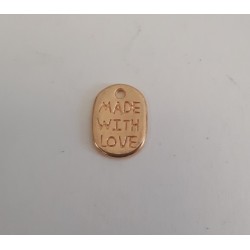 Logo "Made With Love" 8x11mm Gold Plated Logo "Made With Love" 8x11mm Gold Plated