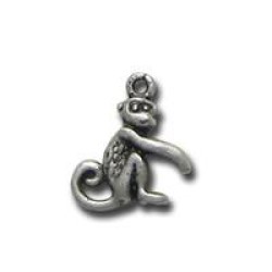 Monkey 14x16mm Antique Silver Monkey 14x16mm Antique Silver