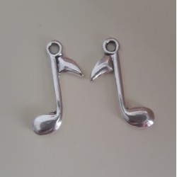 Music Note 26mm Antique Silver Music Note 26mm Antique Silver